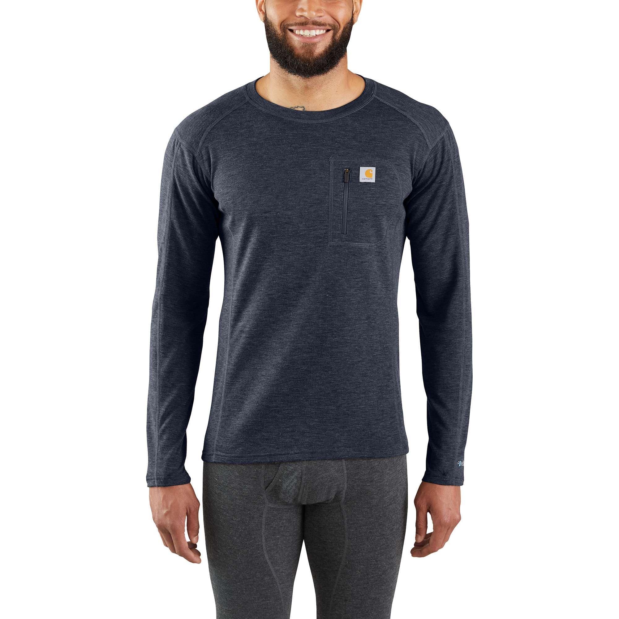 Men's base layer thermal shirt - carhartt force® - heavyweight - synthetic-wool blend