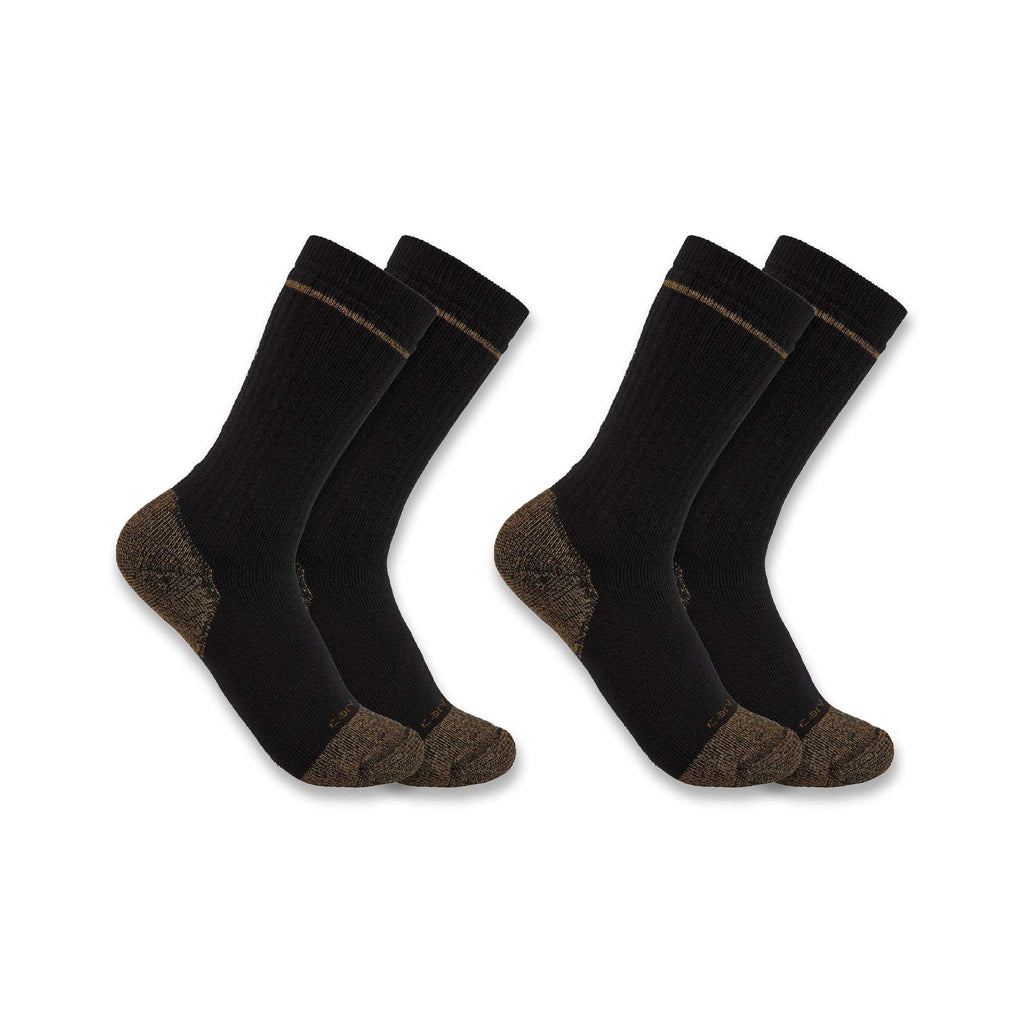 Midweight cotton blend steel toe boot sock 2-pack
