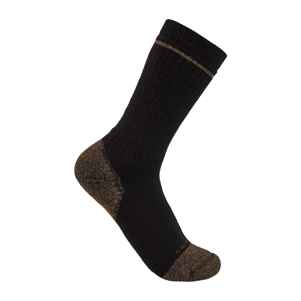 Midweight cotton blend steel toe boot sock 2-pack