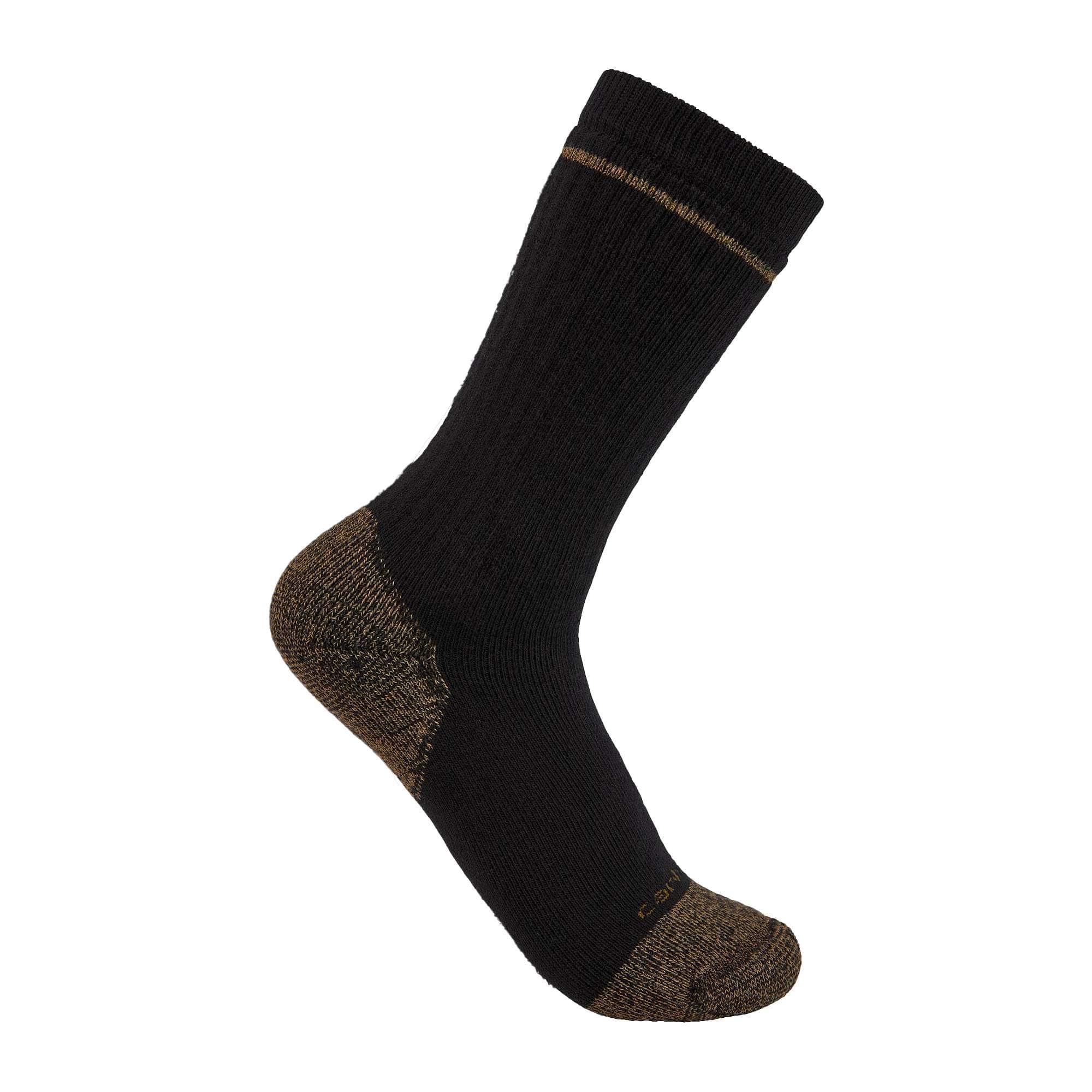 Midweight cotton blend steel toe boot sock 2-pack