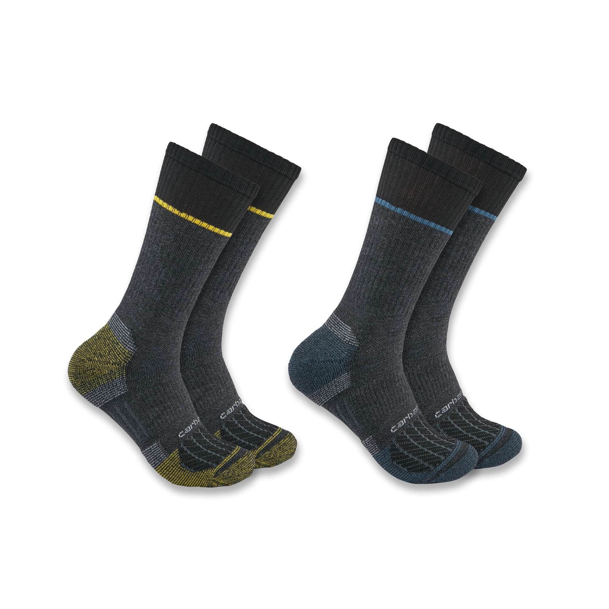Carhartt force® midweight steel toe crew sock 2-pack