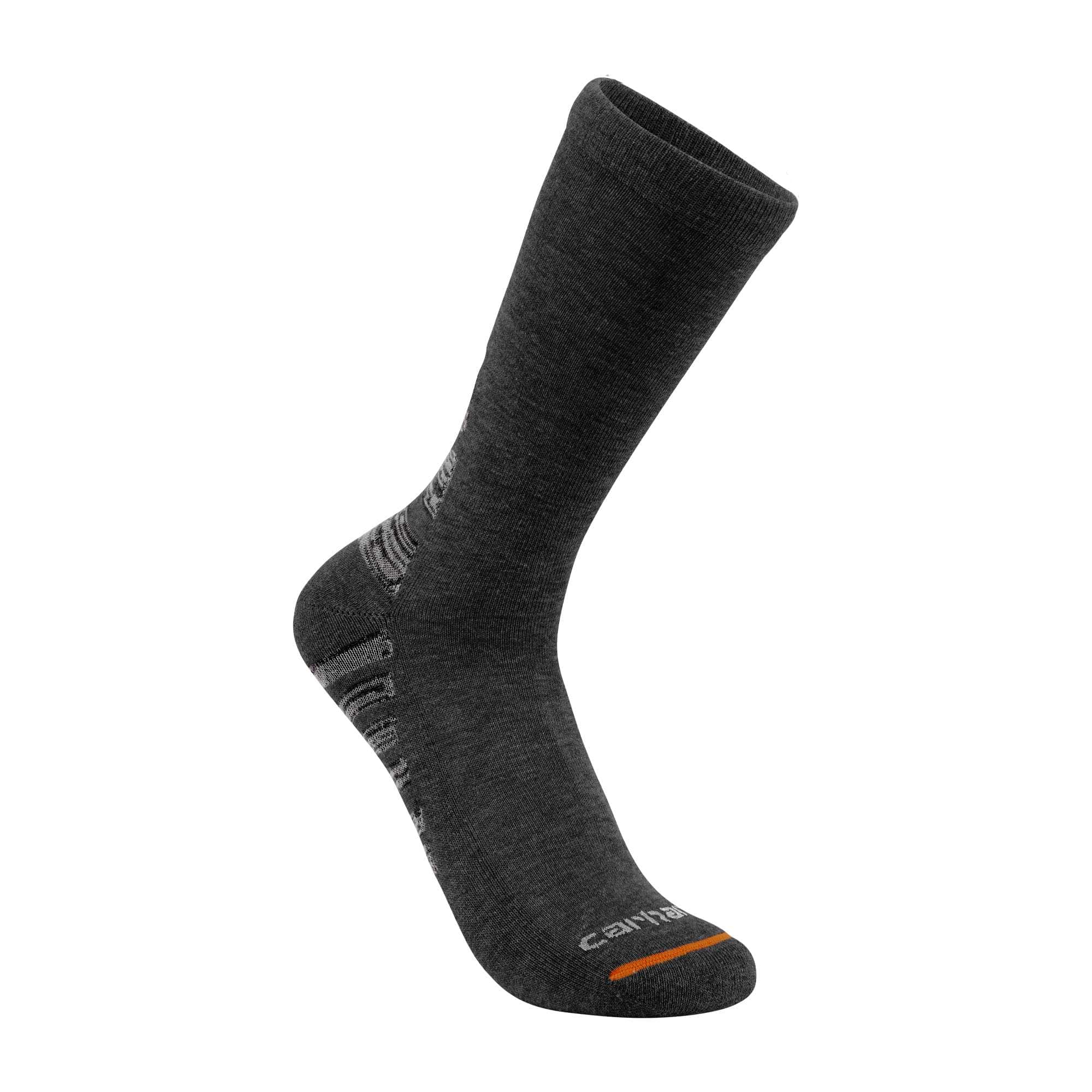 Midweight synthetic-cotton blend crew sock 3-pack