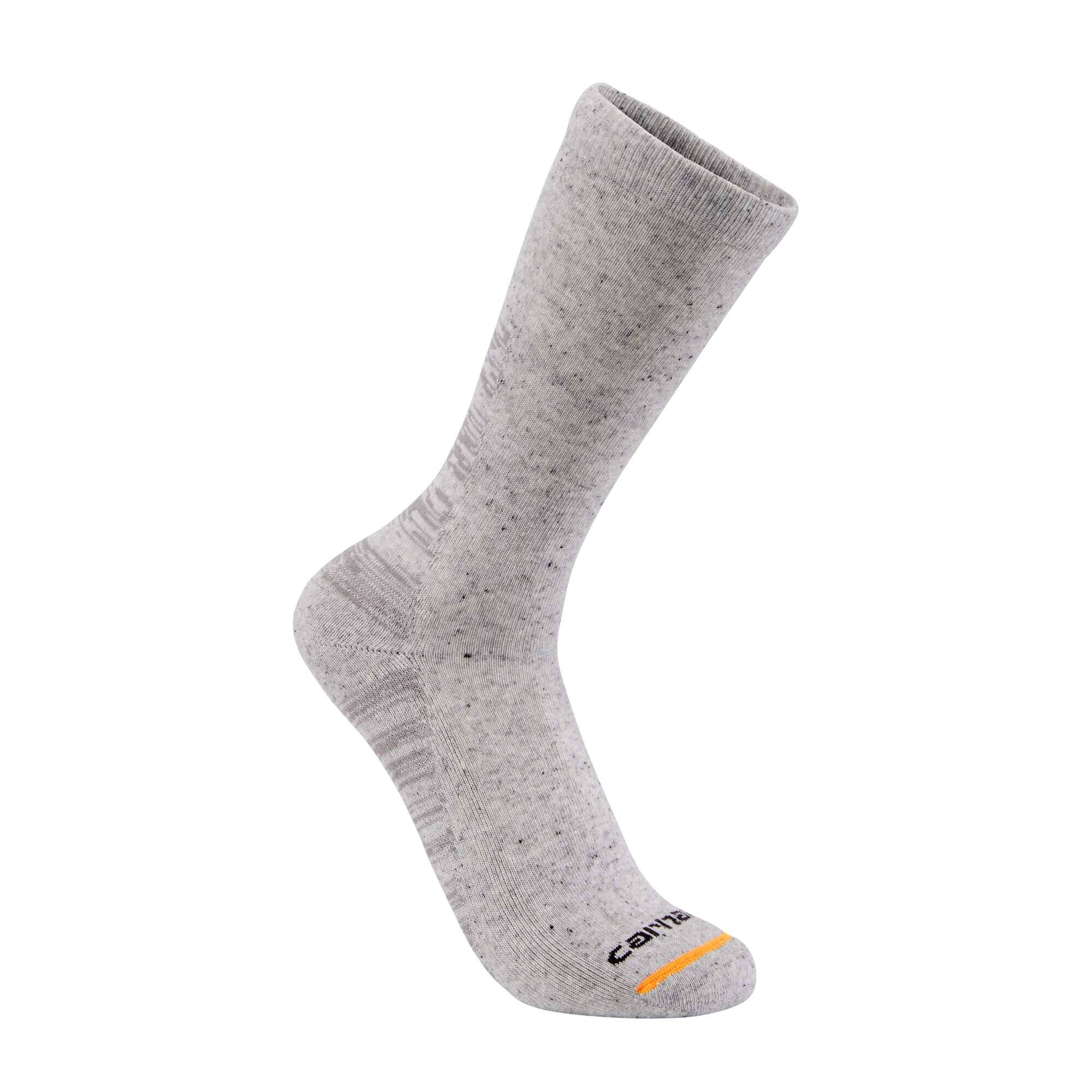 Midweight synthetic-cotton blend crew sock 3-pack