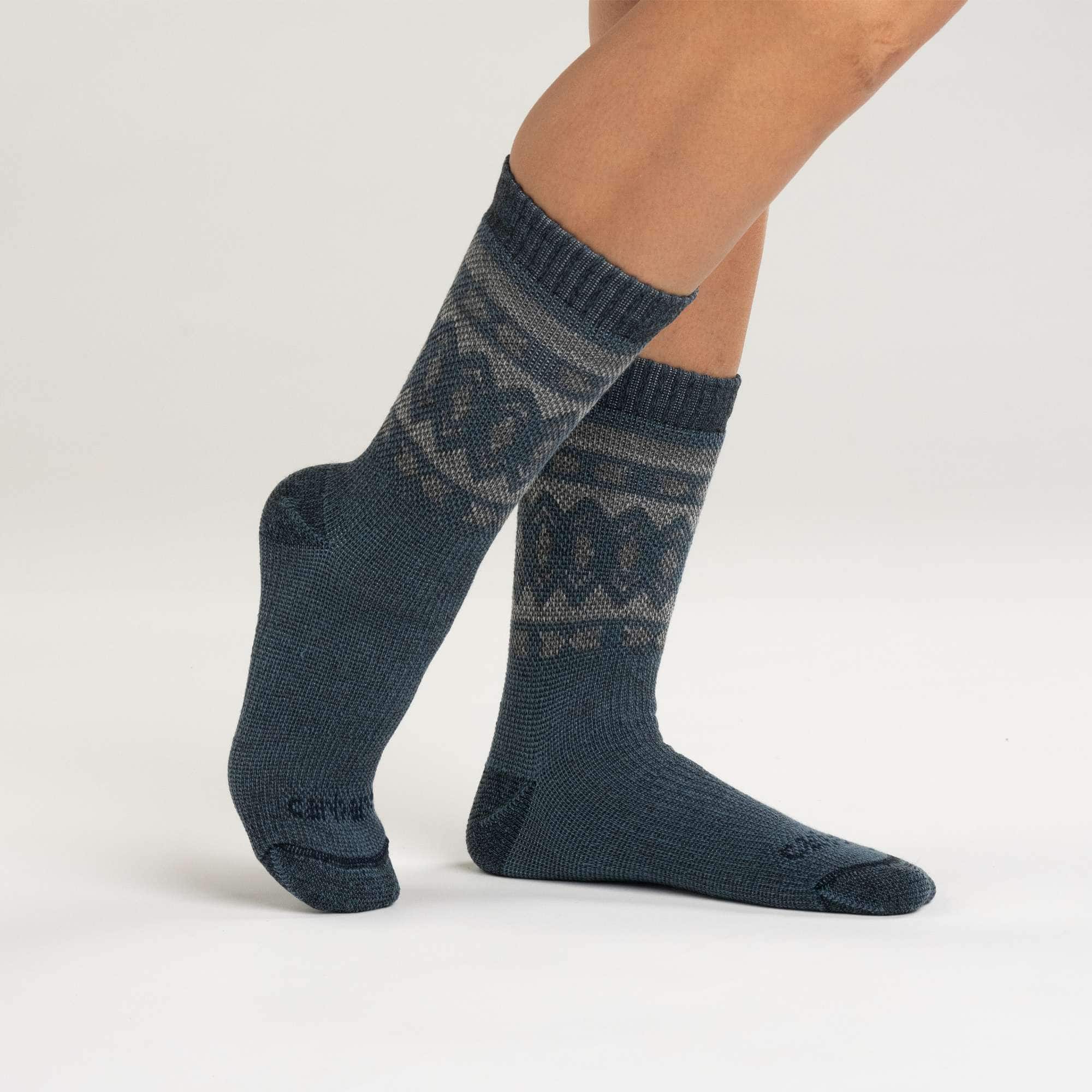 Women's heavyweight synthetic-wool blend crew sock 4-pack