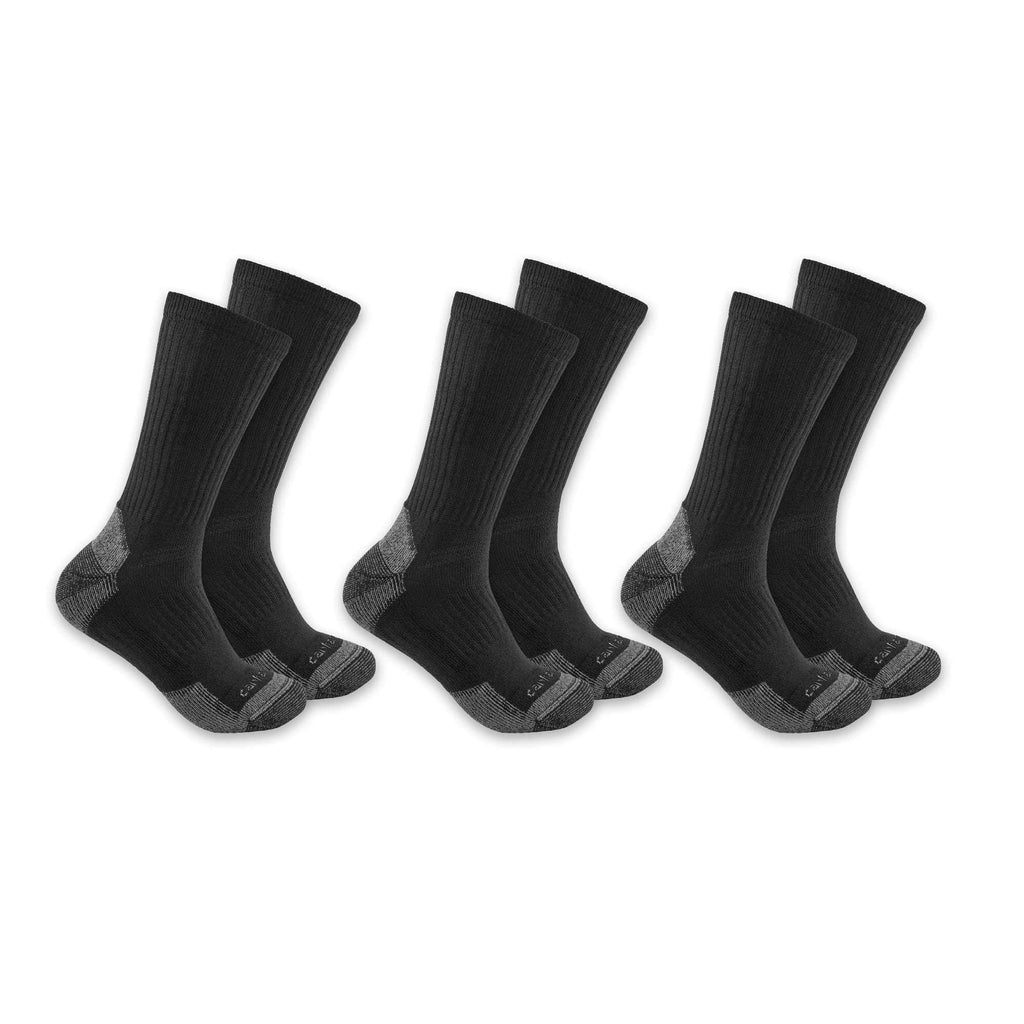 Midweight cotton blend crew sock 3-pack