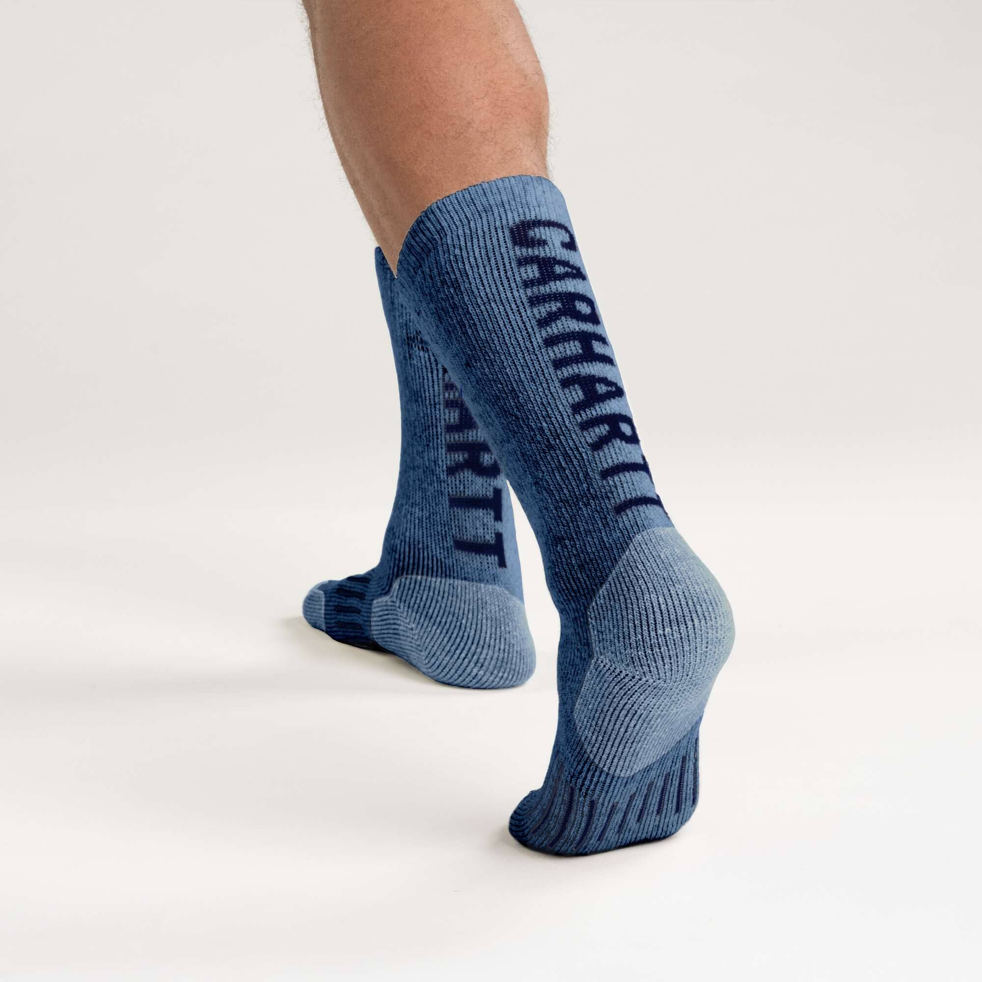 Midweight synthetic-wool blend logo crew sock 2-pack