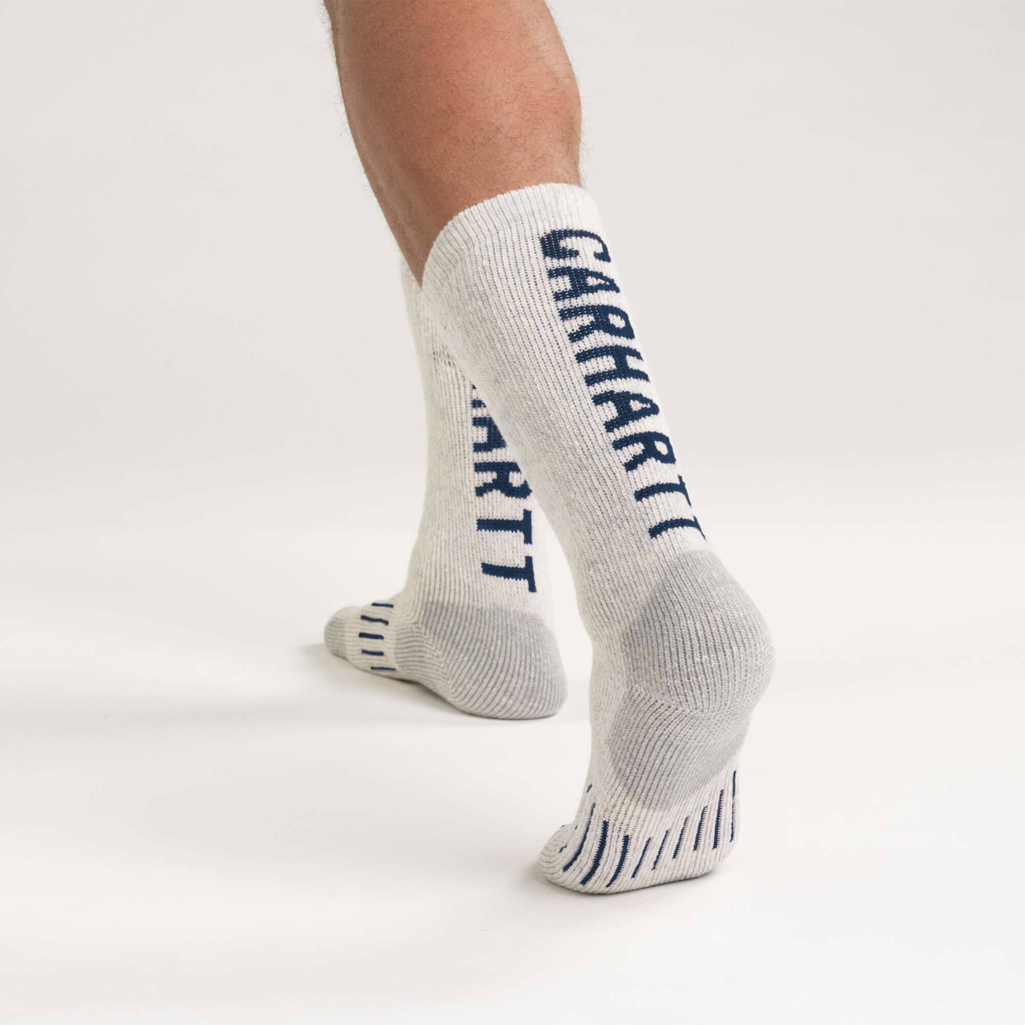 Midweight synthetic-wool blend logo crew sock 2-pack