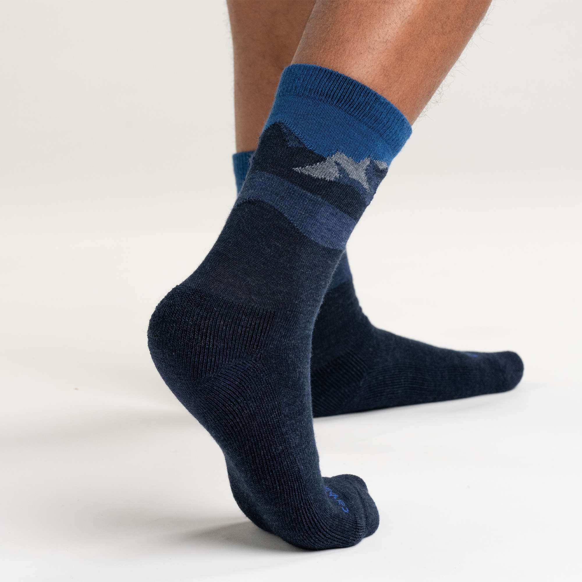 Midweight synthetic-wool blend mountain crew sock 2-pack