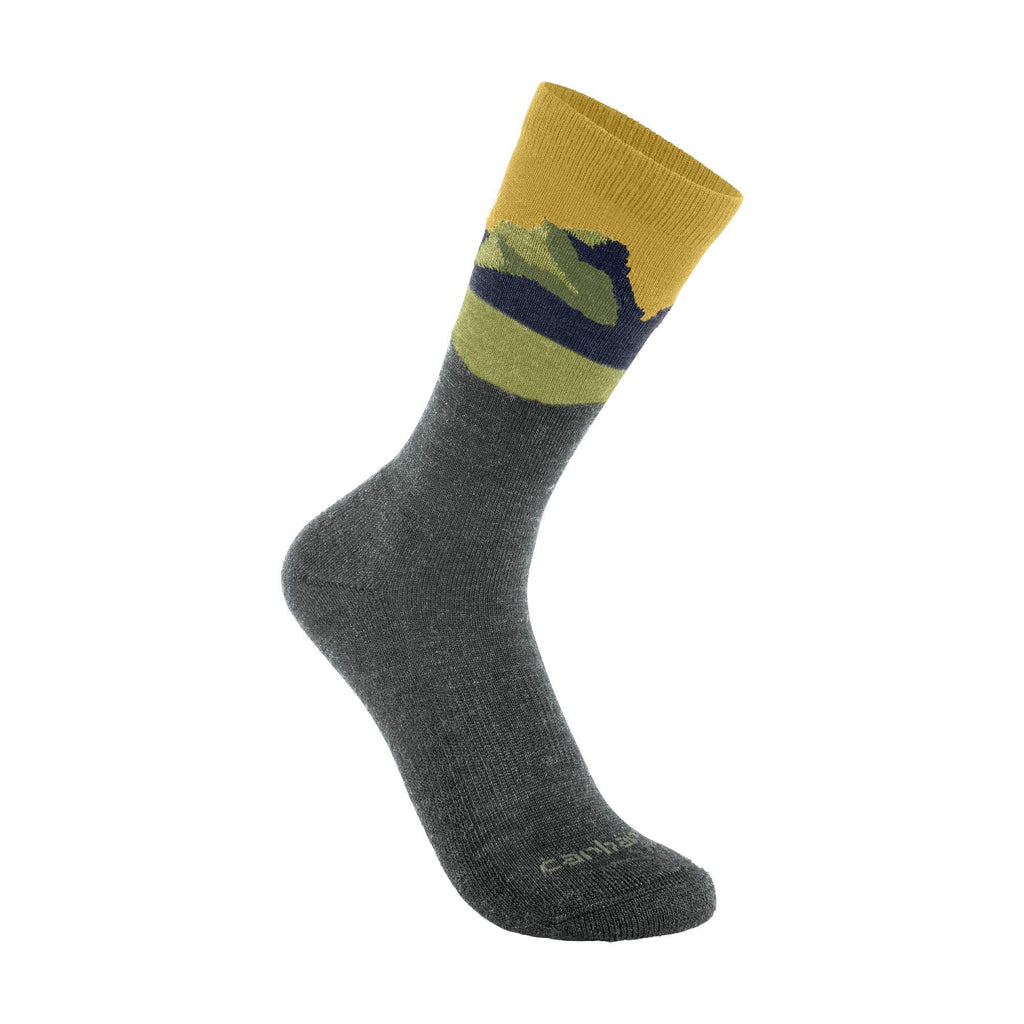Midweight synthetic-wool blend mountain crew sock 2-pack