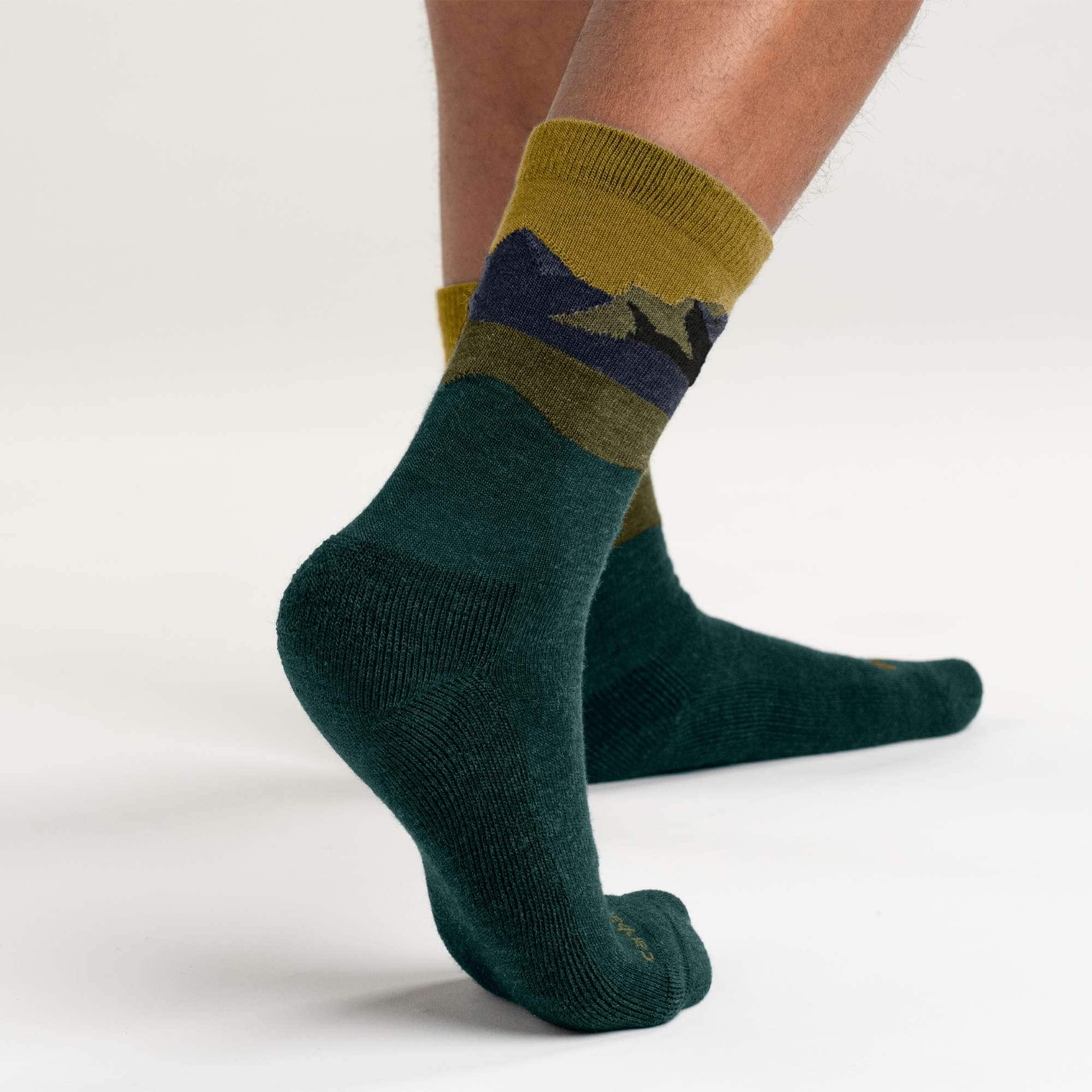 Midweight synthetic-wool blend mountain crew sock 2-pack