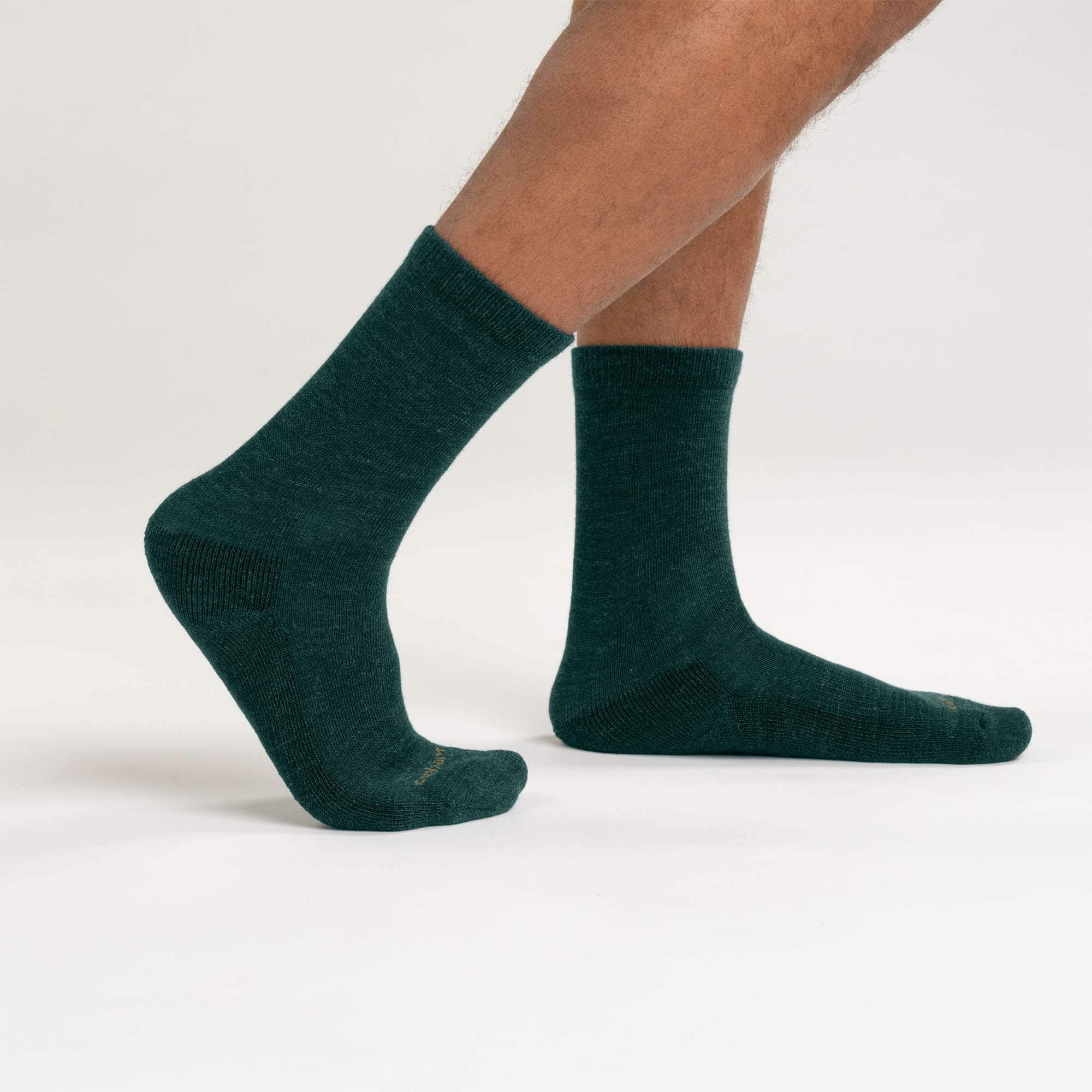Midweight synthetic-wool blend mountain crew sock 2-pack