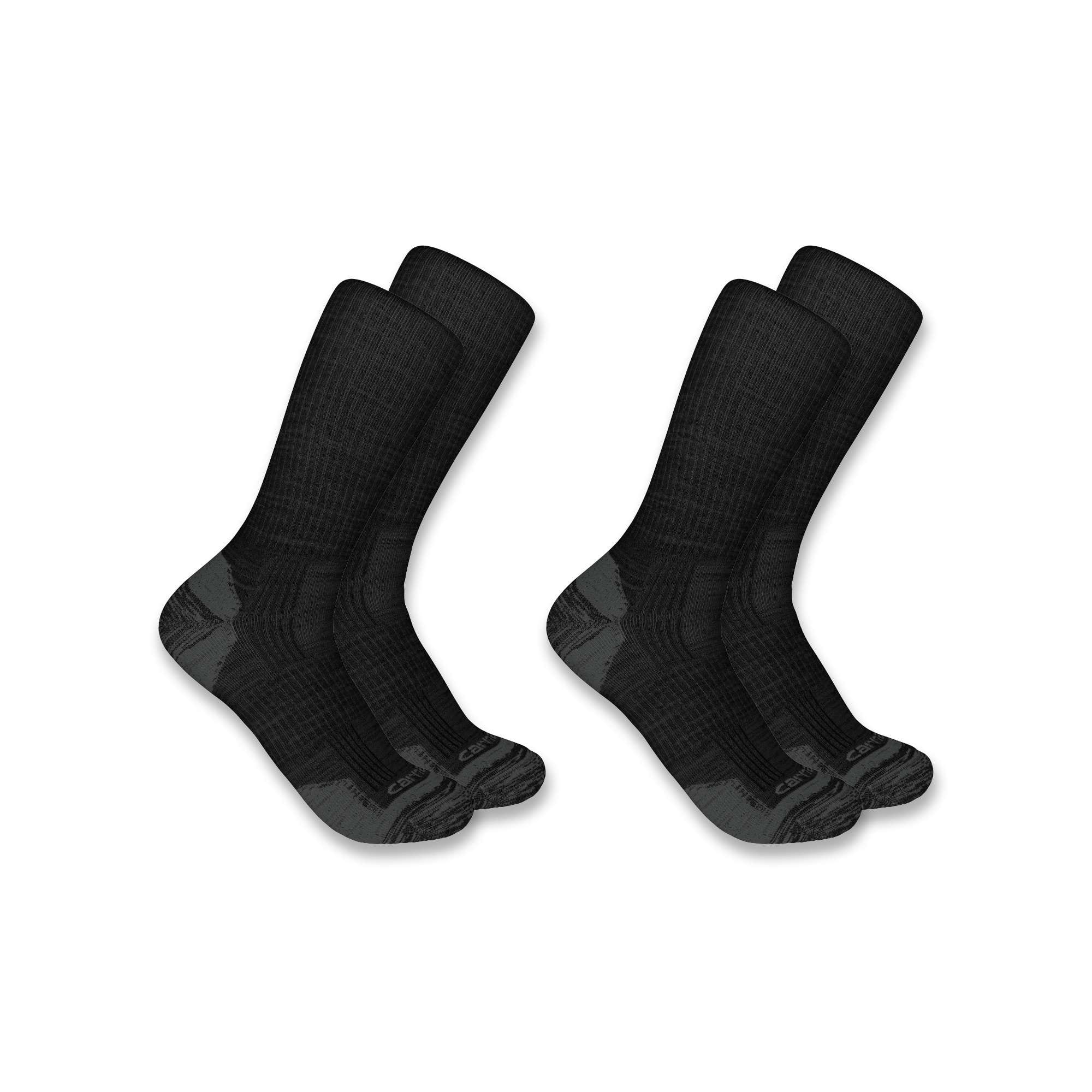 Midweight synthetic-wool blend crew sock 2-pack