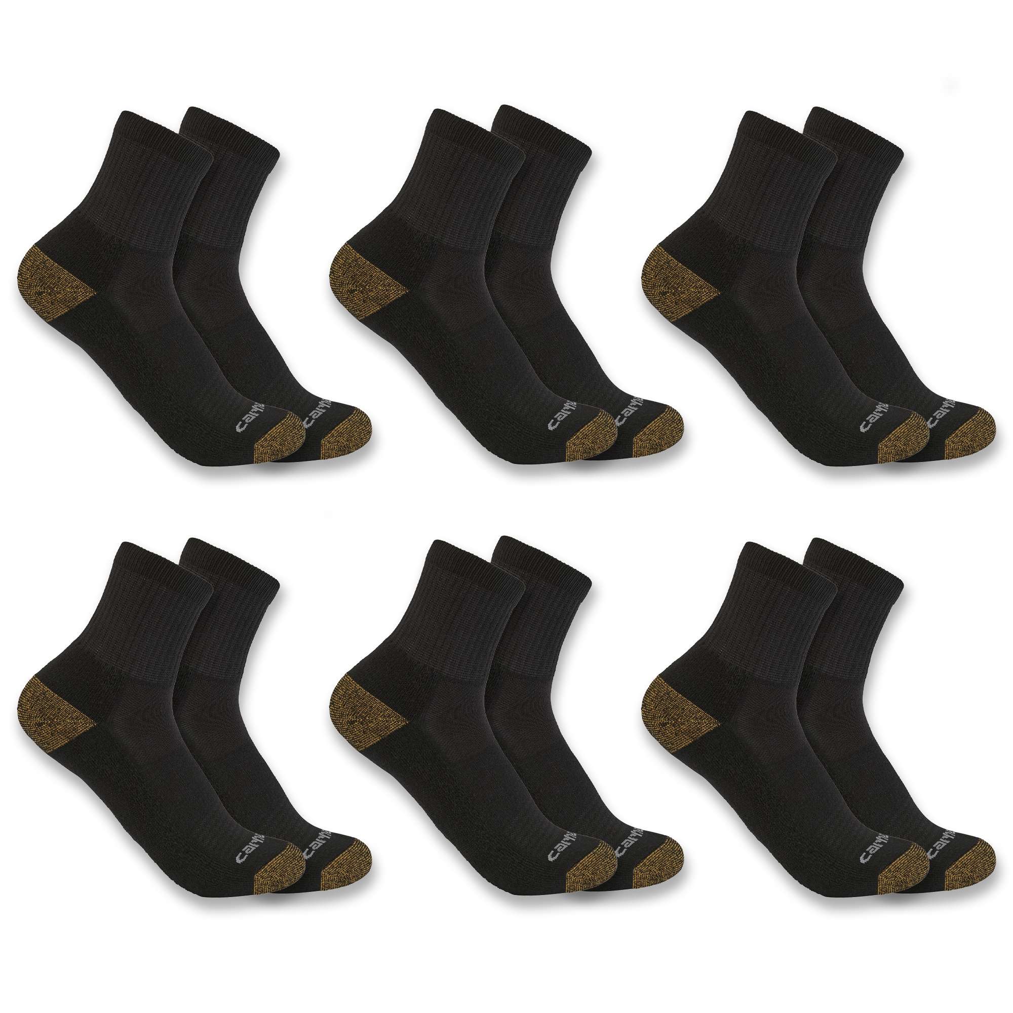Midweight quarter sock 6-pack