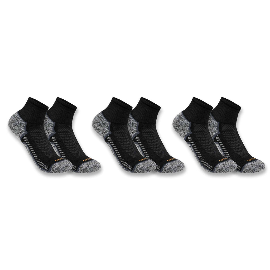 Carhartt force® midweight quarter sock 3-pack