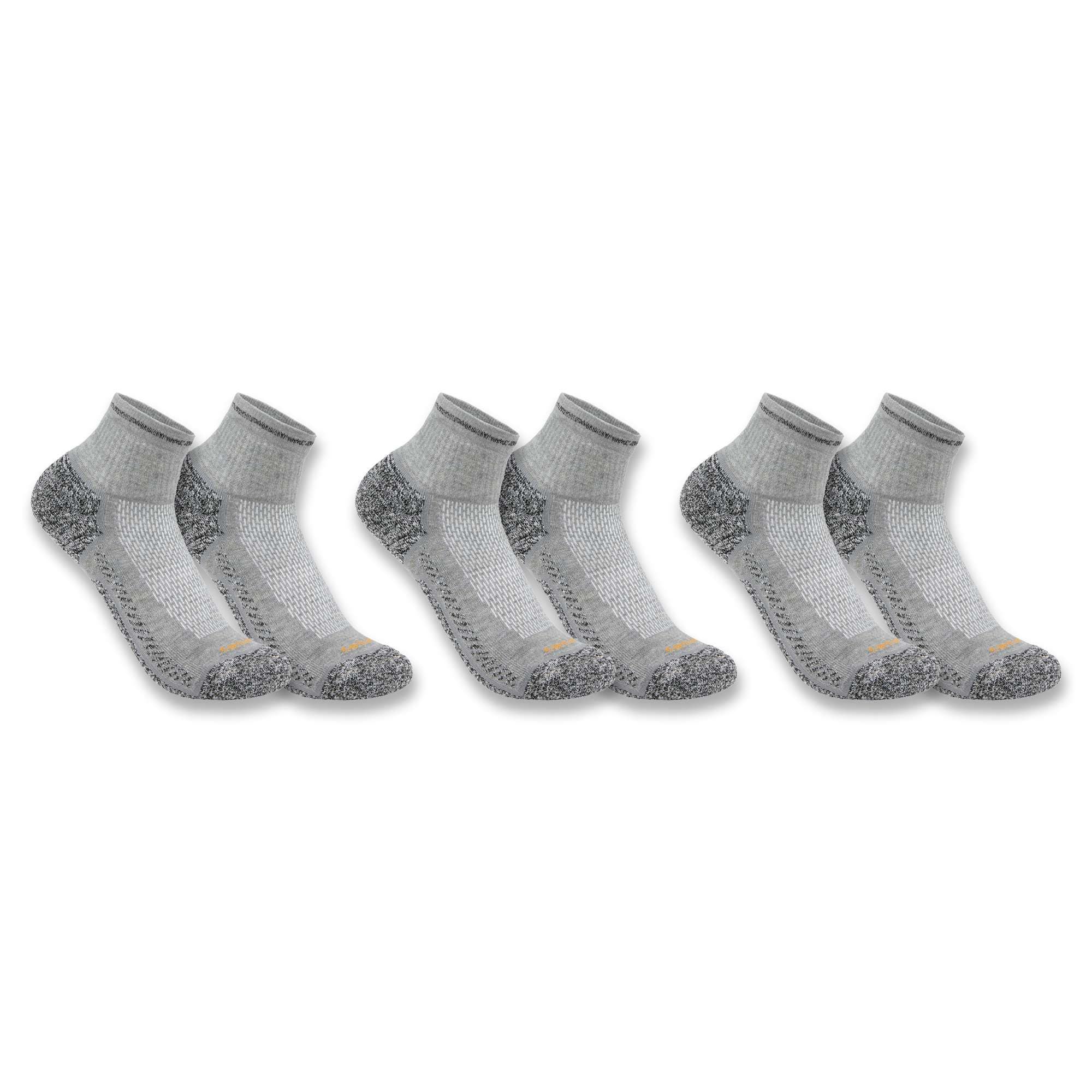 Carhartt force® midweight quarter sock 3-pack