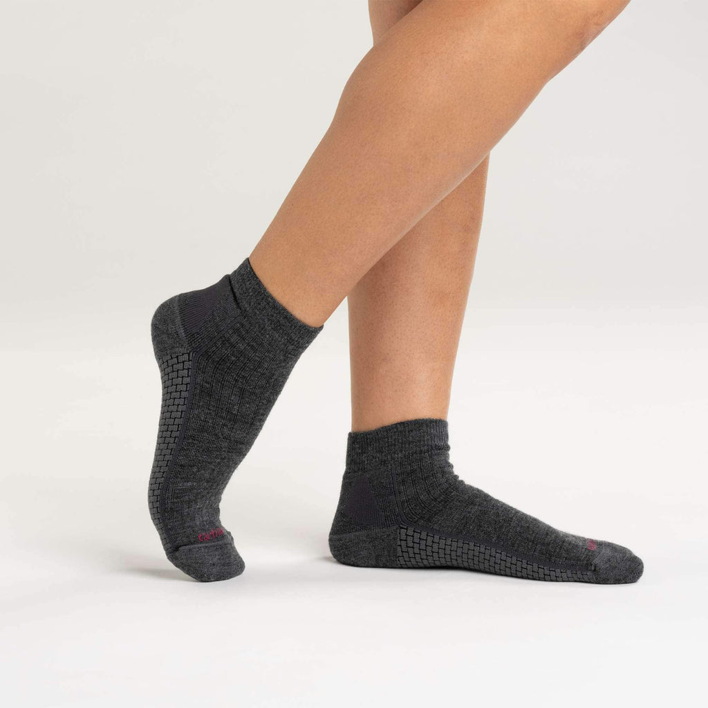 Women's carhartt force® grid midweight merino wool blend quarter sock