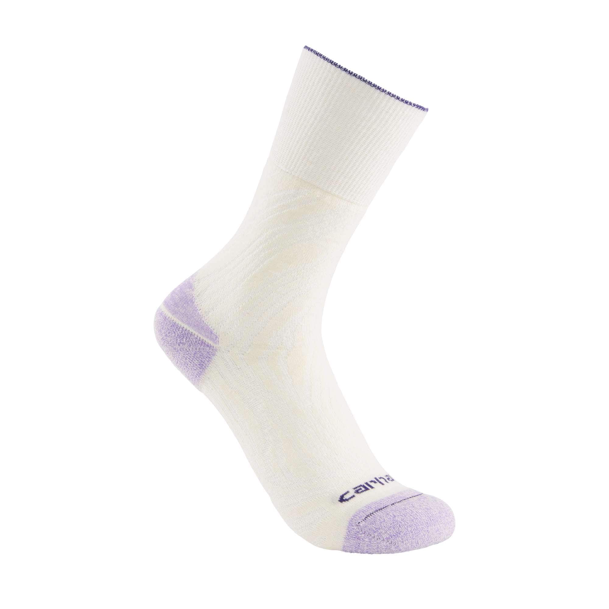Women's twin knit midweight topo short crew sock