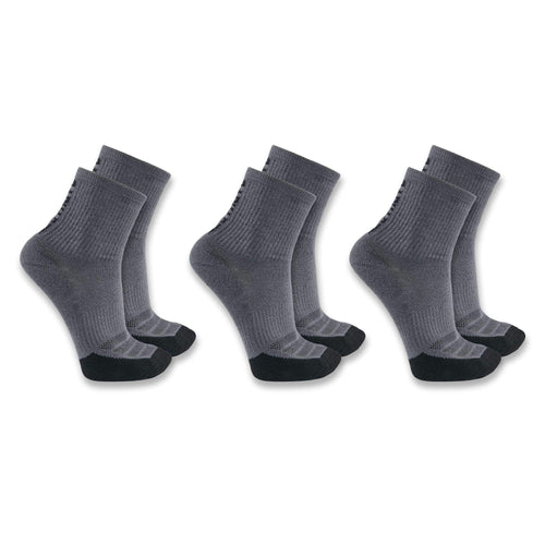 Carhartt force® midweight logo short crew sock 3-pack