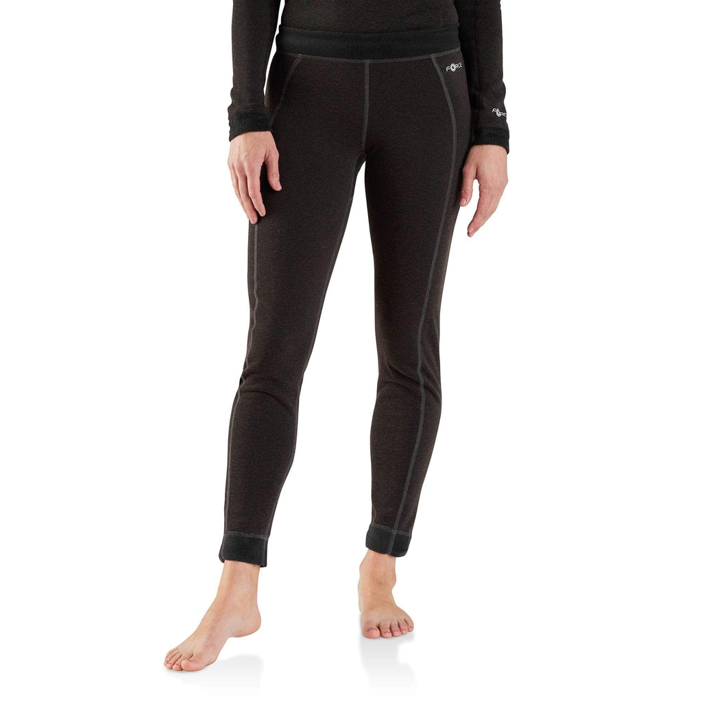 Women's base layer thermal leggings - carhartt force® - heavyweight - synthetic wool-blend fleece