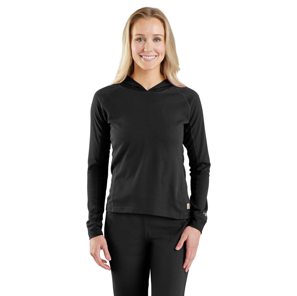 Women's carhartt force® midweight micro-grid base layer hoodie