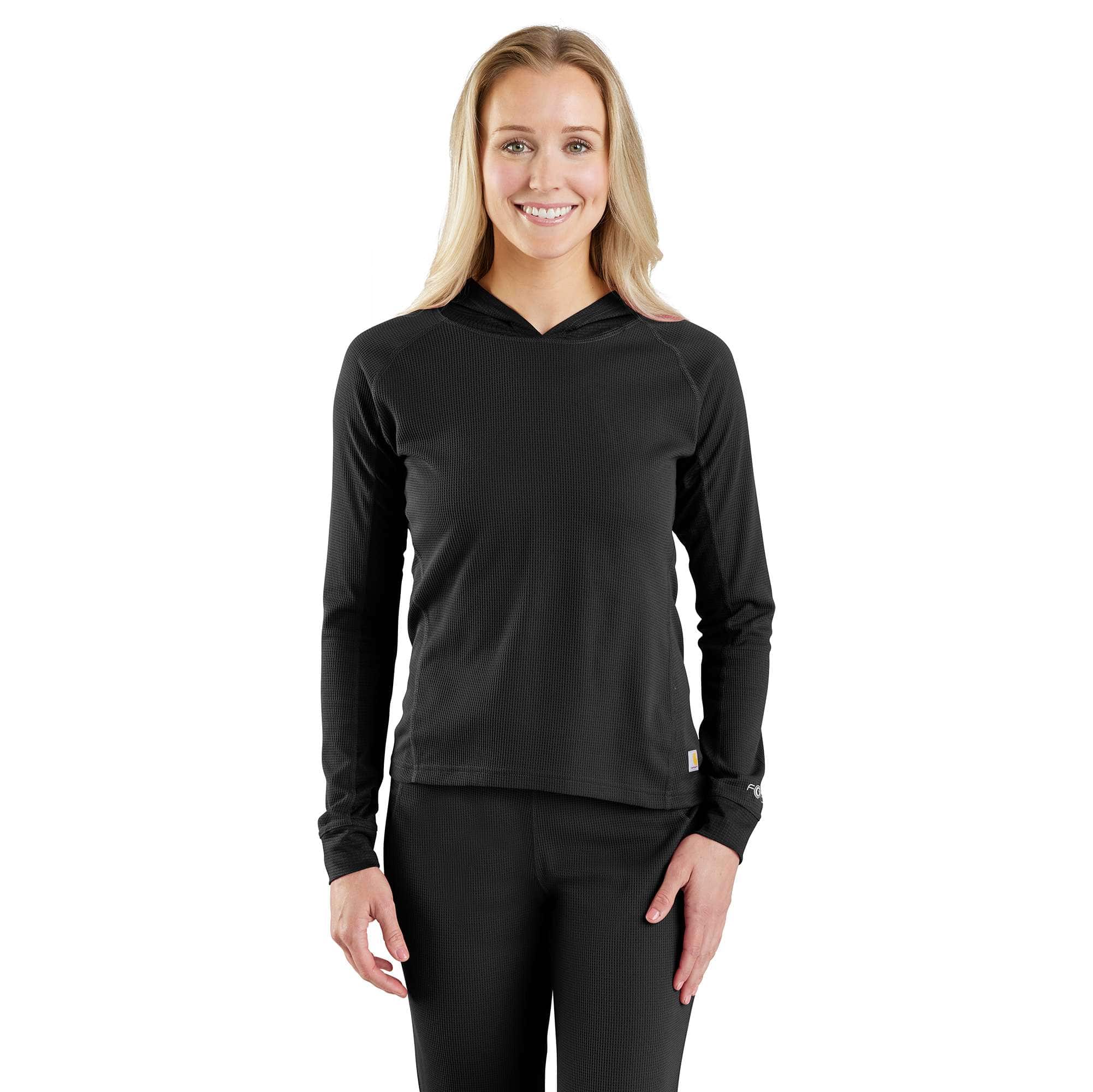 Women's carhartt force® midweight micro-grid base layer hoodie