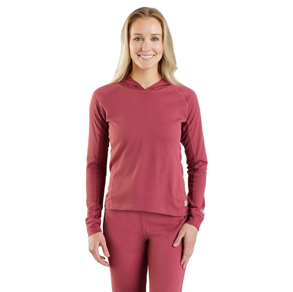 Women's carhartt force® midweight micro-grid base layer hoodie