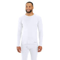 Midweight stretch cotton rib base layer crewneck