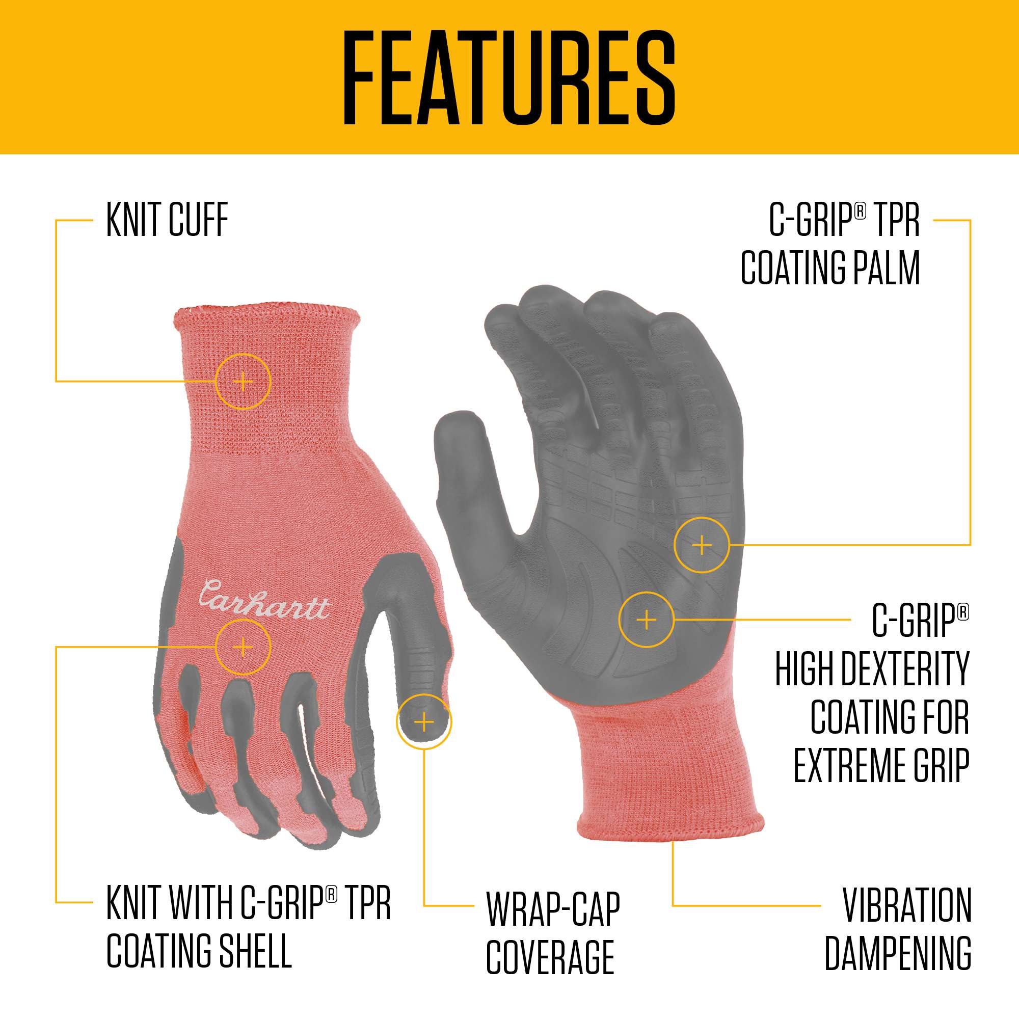 Women's c-grip pro palm glove